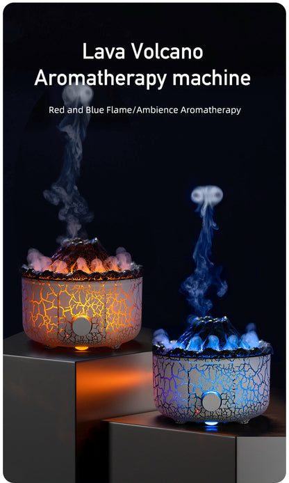 Lava surface flame humidifier